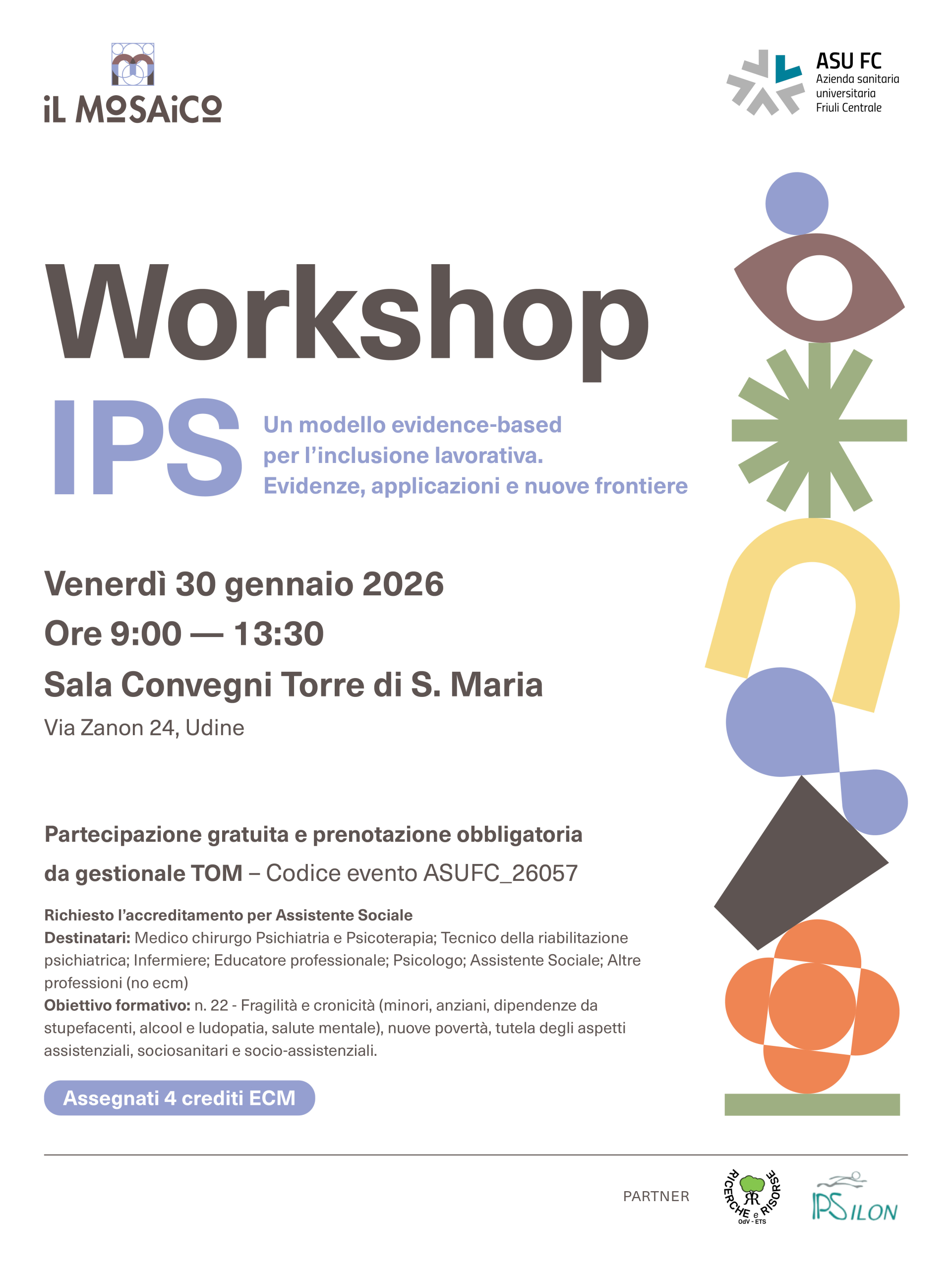Locandina workshop IPS, venerdì 30 gennaio 2026